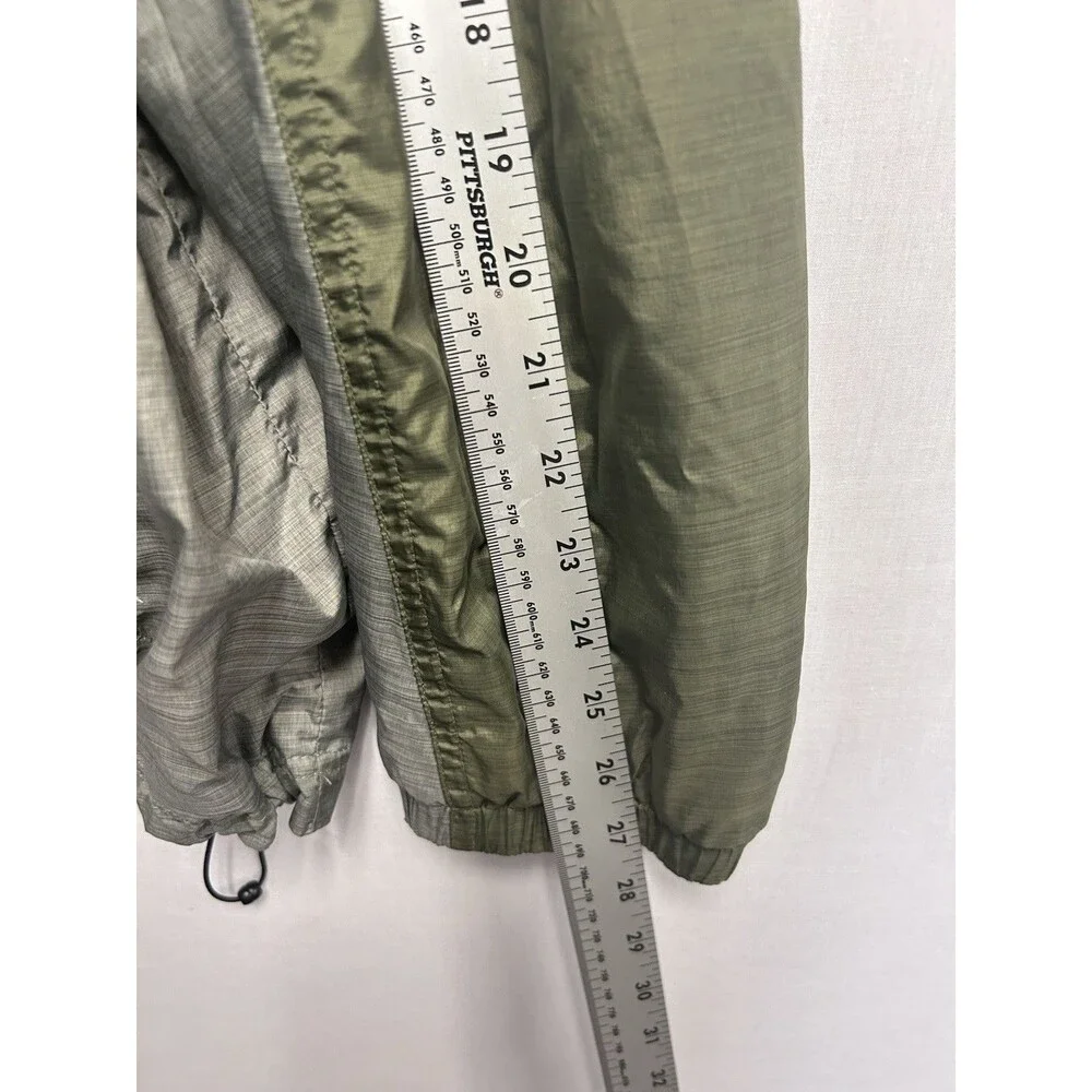 LL Bean Windbreaker Jacket Mesh Lined Pockets Full Zip Green Bomber Men’s XXL